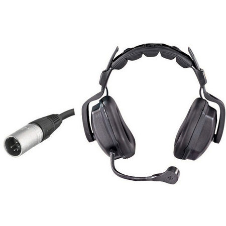 Eartec Ultra Double-Ear Headset with Mic and 5-Pin XLR Male Connector