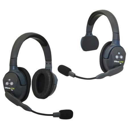 Eartec UL2SD UltraLITE 2-Person System, Single-Ear Headset and Dual-Ear Headset