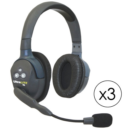 Eartec UL3D UltraLITE 3-Person Dual-Ear Headset System