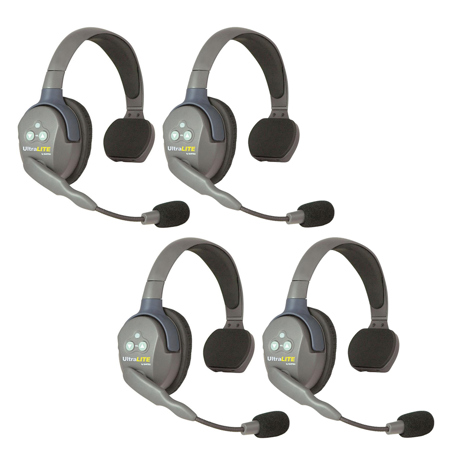 Eartec UltraLITE Wireless Single-Ear Remote Headset, 4-Pack