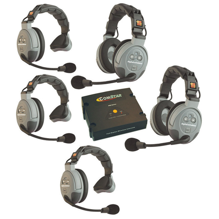 Eartec Comstar XT-5EU 5 Person Full Duplex Wireless Intercom System, European