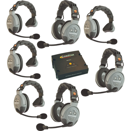 Eartec Comstar XT-7EU 7 Person Full Duplex Wireless Intercom System, European
