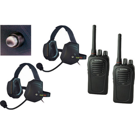 Eartec SC-1000 2-User 2-Way Radio System with 2x Xtreme Shell Mount PTT Headsets