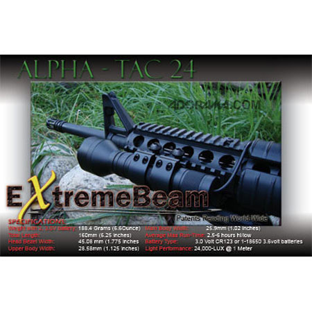 ExtremeBeam TAC 24 SWAT Version LED Flashlight 24K LUX