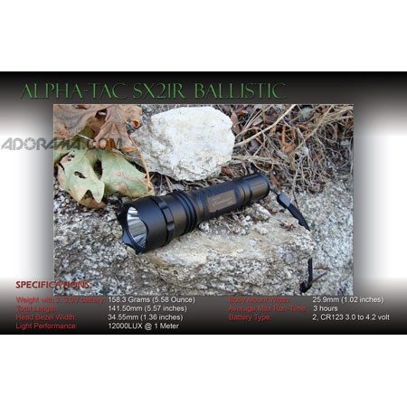 ExtremeBeam SX21R-L Ballistic LED Flashlight