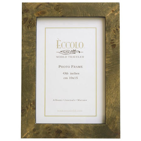 Eccolo Burlwood 4 x 6 inch Frame, Green Burl