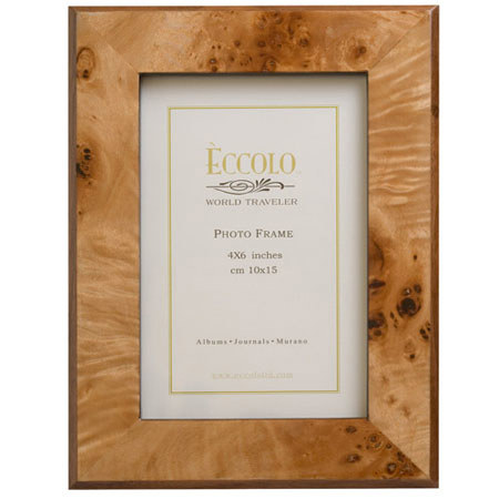 Eccolo Burlwood 4 x 6 inch Frame, Green Maple