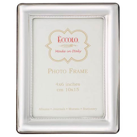 Eccolo Italian Sterling 4x6in Frame,Slv, Inside Beading