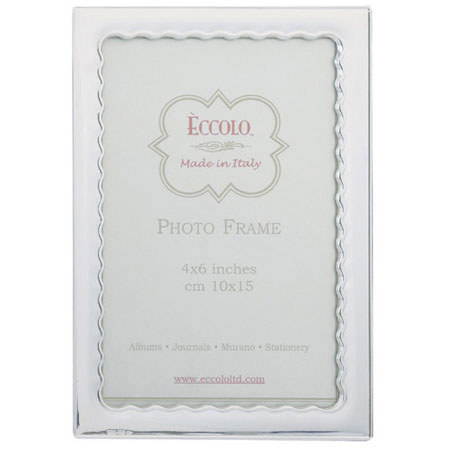Eccolo Italian Sterling 4x6in Frame, Slv, Wavy