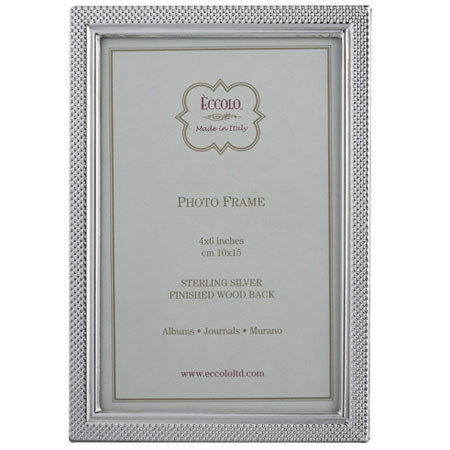 Eccolo Italian Sterling 4x6in Frame, Slv, All Beaded