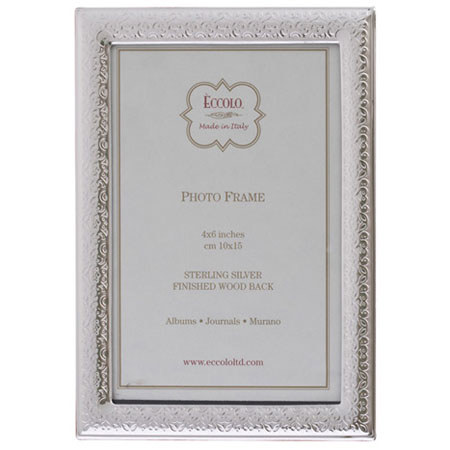 Eccolo Italian Sterling 4x6in Frame, Slv, Vines