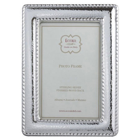 Eccolo Italian Sterling 8x10in Frame, Slv, Double Braid