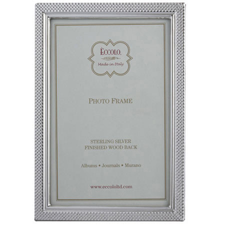 Eccolo Italian Sterling 8x10 inch Frame, Slv,All Beaded