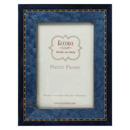Eccolo 8 x 10 inch Marquetry Wood Photo Frame, Blue