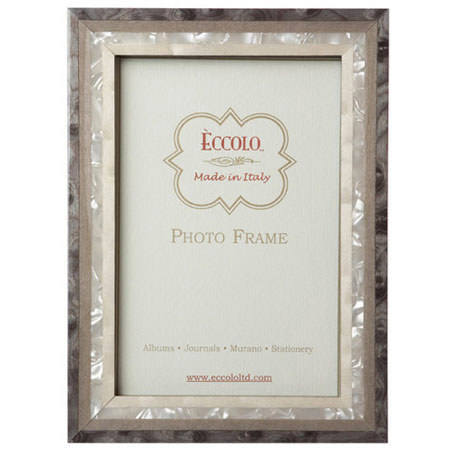 Eccolo Marquetry 8x10in Wood Frame, Studio Grey