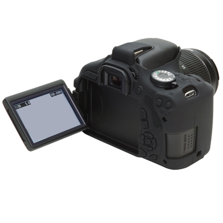 easyCover Silicon Case for Canon 600D T3i Cameras, Black