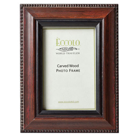 Eccolo Fashion Antiqued Carved Wood Frame, 5 x 7", Roma
