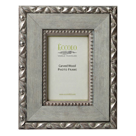 Eccolo Fashion Antiqued Carved Wood Frame, 5 x 7", Giacomo