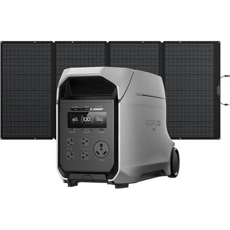 EcoFlow DELTA 3 Ultra Plus 3600W 3072Wh Portable Power Station with 400W Solar Panel