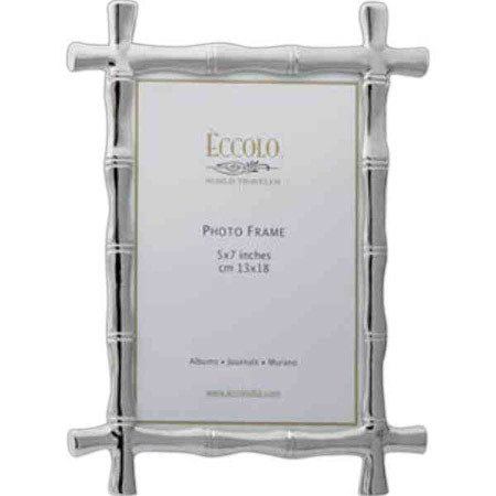 Eccolo Pewter Frame, Bamboo, 5x7"