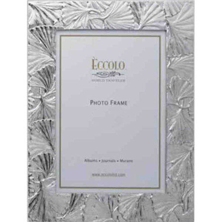 Eccolo Pewter Frame, Gingko Leaf, 4x6"