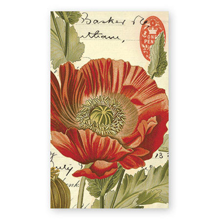 Eccolo World's Fair 1889 Collection Poppies Covered Memo Pad
