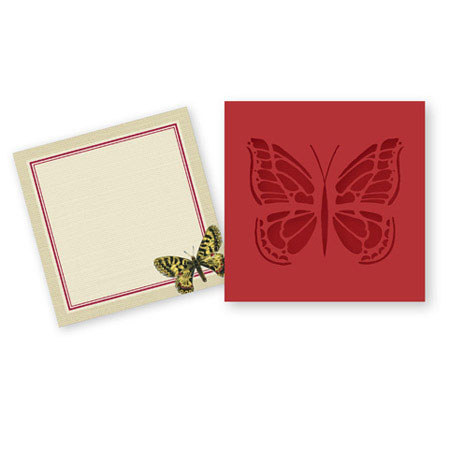 Eccolo World's Fair 1889 Collection Red Butterfly Note Box