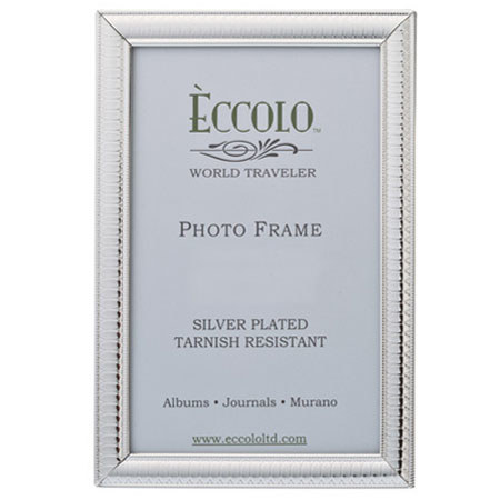 Eccolo Silver Plated Frame, Egg and Dart, 5 x 7"