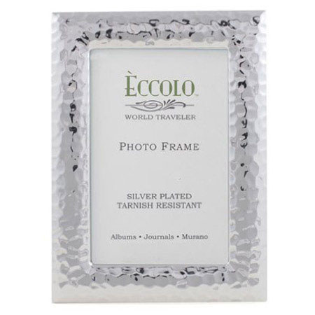 Eccolo Silver Plated Frame, Crunched, 5 x 7"