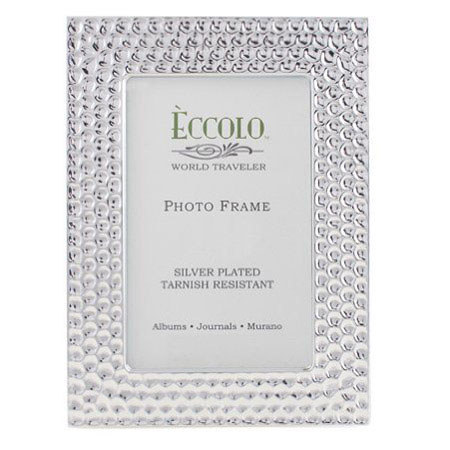 Eccolo Silver Plated Frame, Modern Disco, 5 x 7"