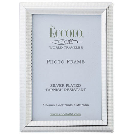 Eccolo Silver Plated Frame, Peaked, 4 x 6"