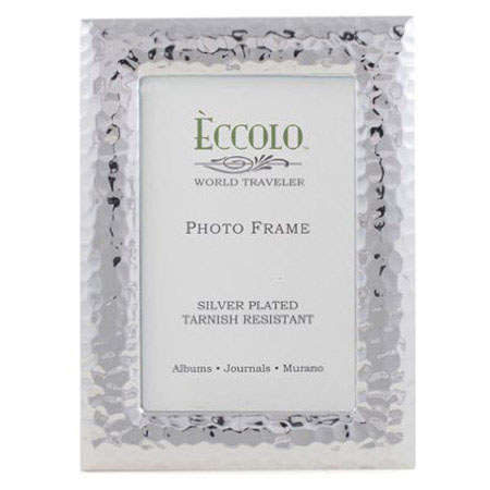 Eccolo Silver Plated Frame, Crunched, 4 x 6"