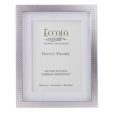 Eccolo Silver Plated Frame, Dots & Dashes, 4 x 6"