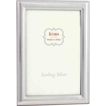 Eccolo Sterling Silver Frame, Narrow Smooth, 8x10"