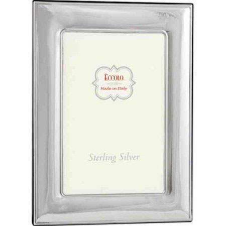 Eccolo Sterling Silver Frame, Wide Smooth, 5x7"