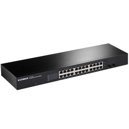 Edimax GS-1026 24-Port Gigabit with 2 SFP Slots Rack-mount Switch