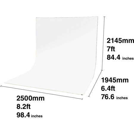 Easiframe 8.2x12.5' Cyclorama Fabric Curved Frame Backdrop, White