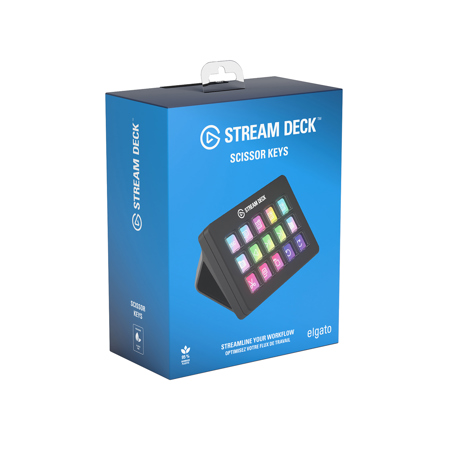 Elgato Stream Deck MK.2 Scissor 15 Keys Control Pad, Black 10GBL9901