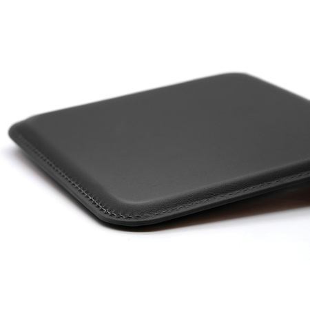 Eggtronic Wireless Charger Leather Pad w/ 3' Braided Cable for Smartphone, Black