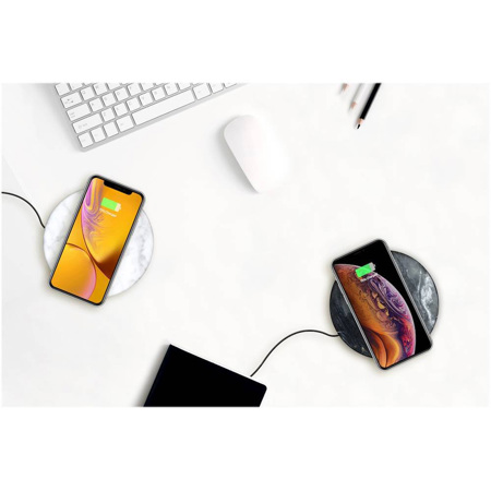 Eggtronic Wireless Charging Stone for Smartphone, Marble Black