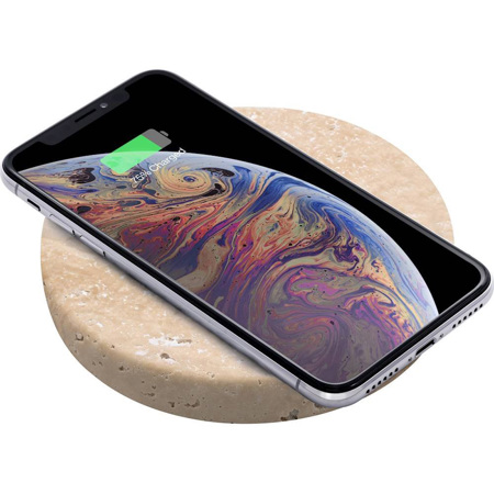 Eggtronic Wireless Charging Stone for Smartphone, Travertine