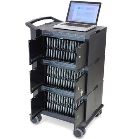 Ergotron Tablet Management Cart with ISI, Three Modules for iPad/iPod