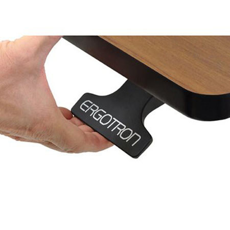 Ergotron WorkFit-D Sit-Stand Desk, Walnut Surface