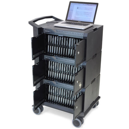 Ergotron Tablet Management Cart 48 with ISI, Three Modules for iPad/iPod
