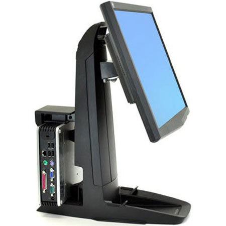 Ergotron Neo-Flex All-in-One SC Lift Stand with Secure Clamp CPU Holder