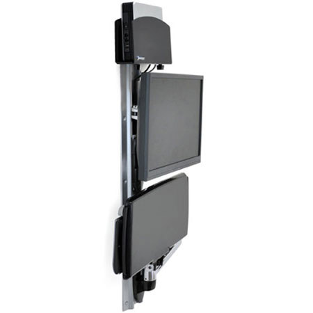 Ergotron LX Wall Mount System with Small Silver CPU Holder