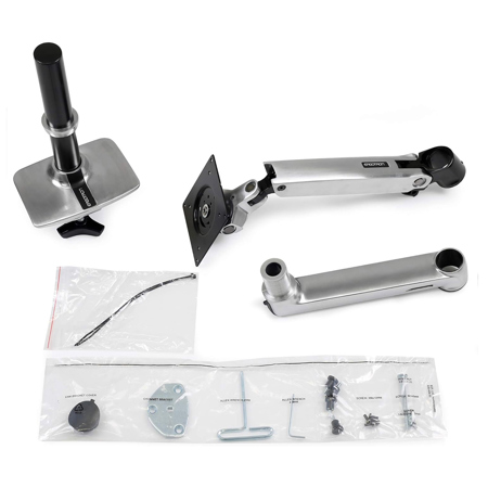Ergotron LX Desk Mount Monitor Arm with Tall Pole, Polished