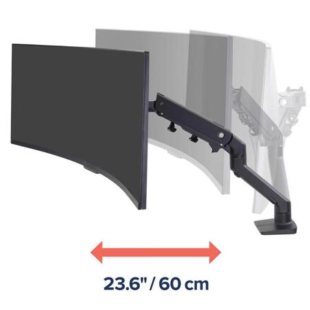 Ergotron HX Desk Mount Monitor Arm, Matte Black 45-475-224