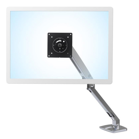 Ergotron MXV Desk Mount Monitor Arm with 2x Desk Clamp, Polished Aluminum
