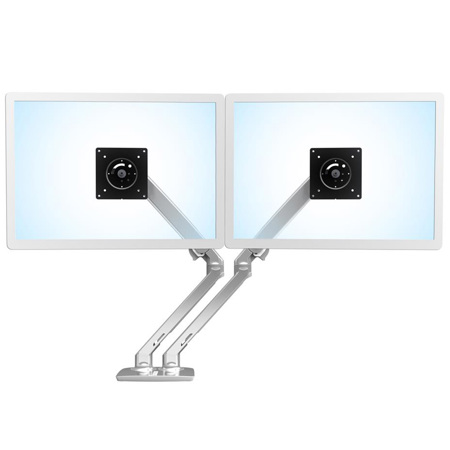 Ergotron MXV Desk Mount Dual Monitor Arm, Polished Aluminum